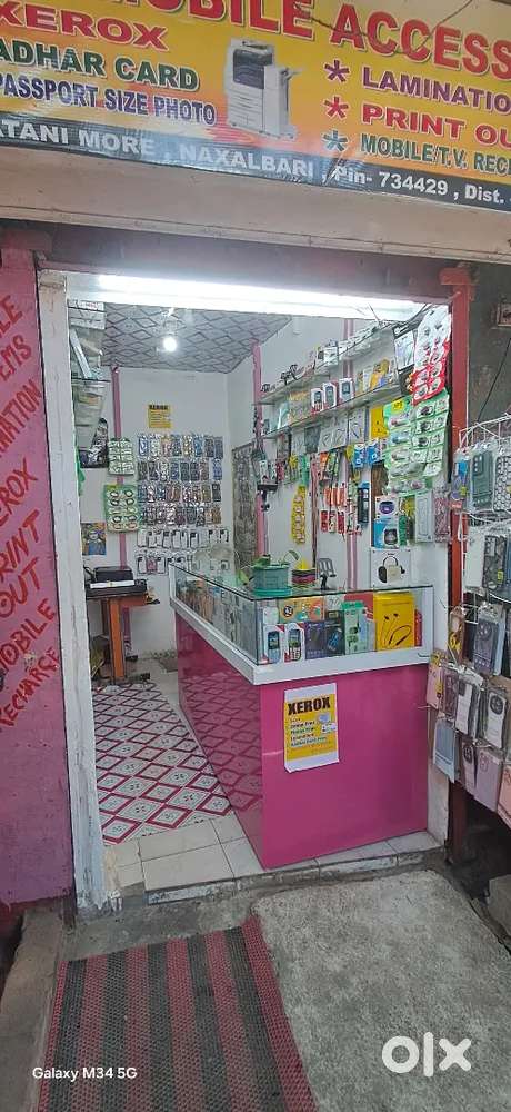 Shop for rent with all mobile accessories less than wholesale price