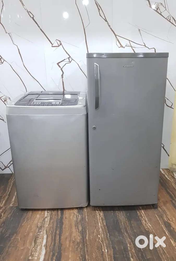 Panasonic single door refrigerator and lg top load washing machine $