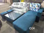 L shape sofa set new with center table