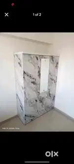 New 3 door wordrobe Marble Finishing look fresh piece factory cost