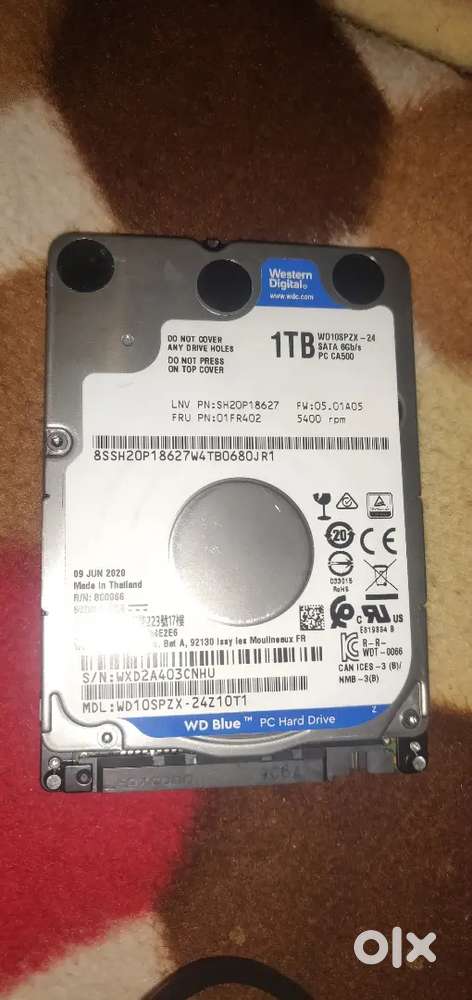 HDD western digital 1TB hard drive