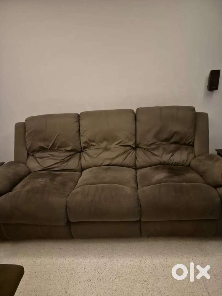 Recliner sofas set. 1 no. 3 seater, 1 no. 2 seater. 1 no. Single seat