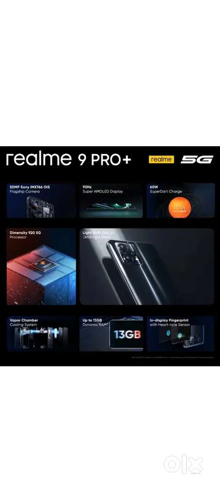 Realme 9 pro + with 50MP triple Camera (Photography focused phone)