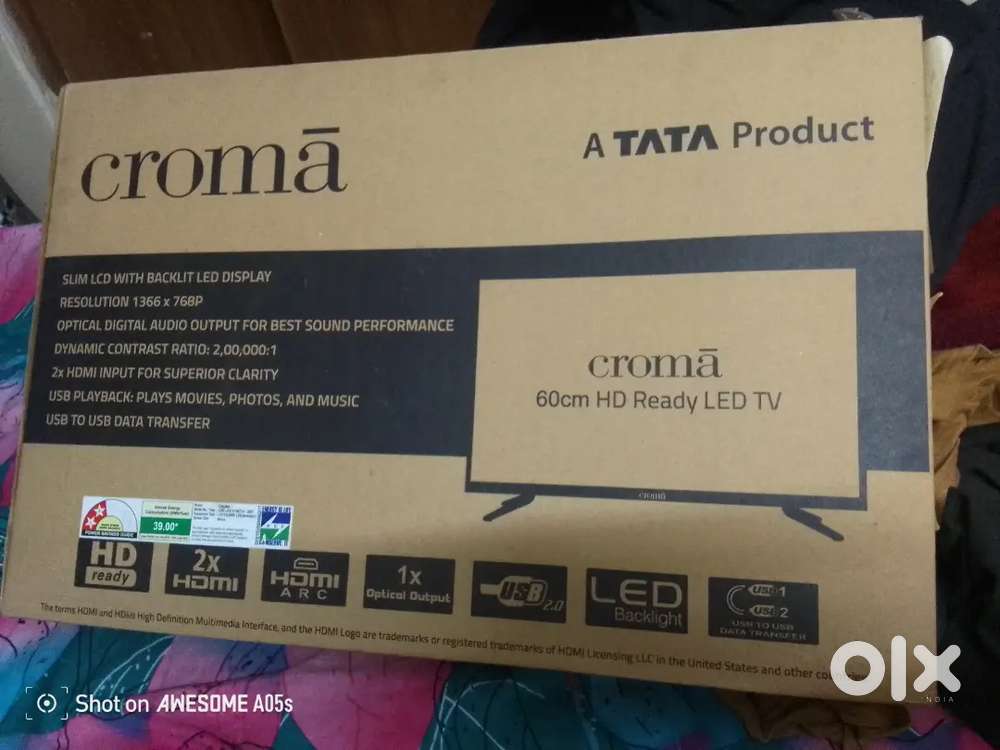 Croma 60cms hd led tv