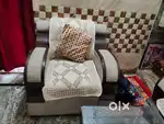 3+1+1= 5 Seater & 1 Glass Table