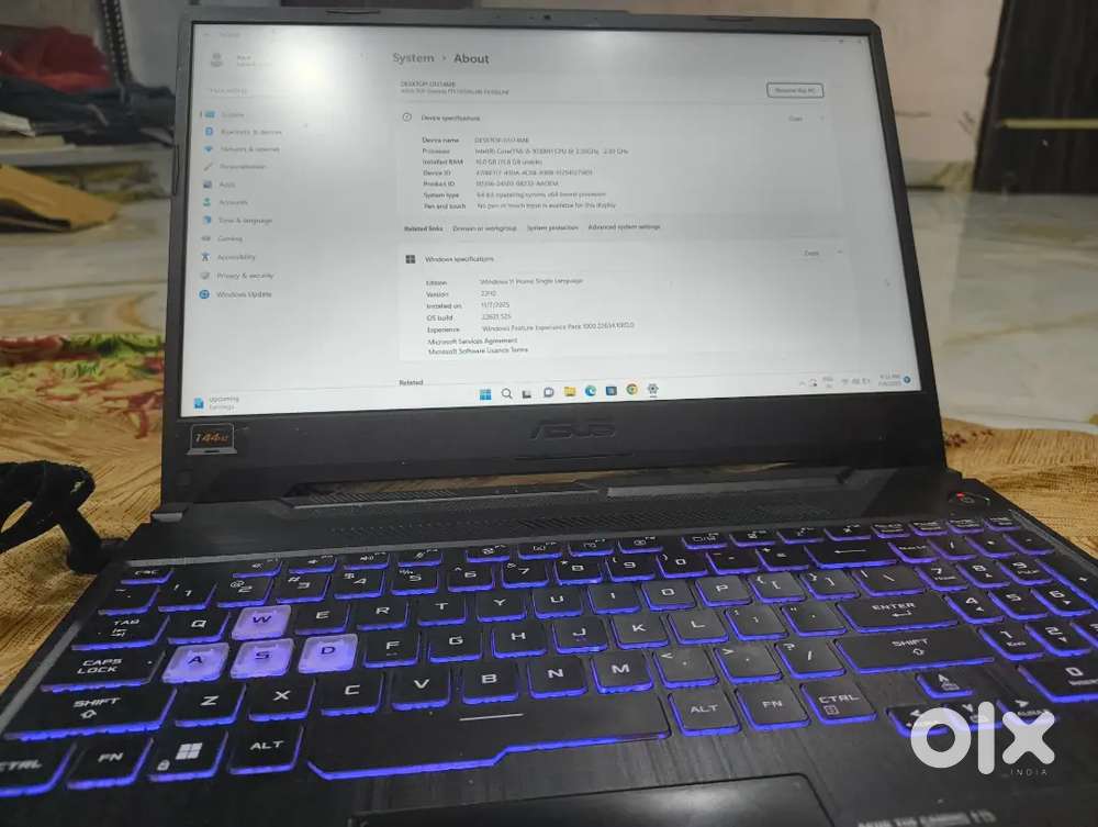 Asus TUF Gaming F15  16gb ram  512gb ssd  intel i5 +Nvidia Graphics