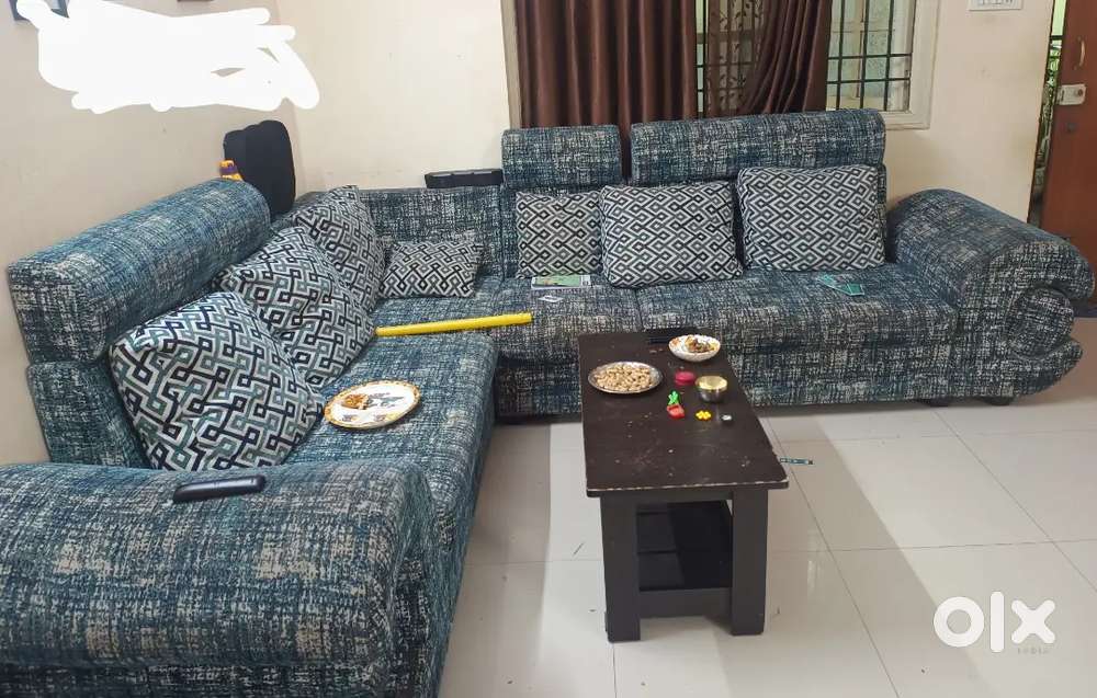 L shape sofa with Dining  6 seater