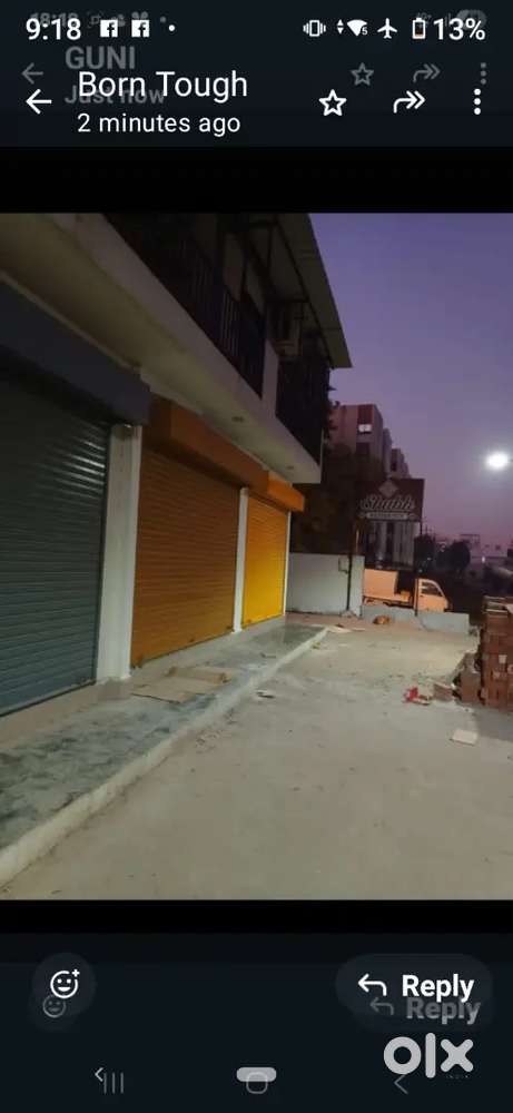 CORNER SHOP WITH FRONT AND SIDE OPEN SPACE WITH FRONT SHUTTER AND DOOR