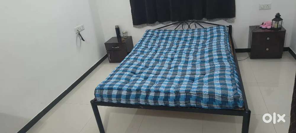 Bed with mattress