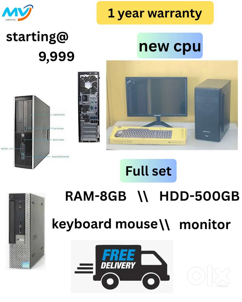 Branded Full Set  CPU - Process  SSD -128GB  Power Cable