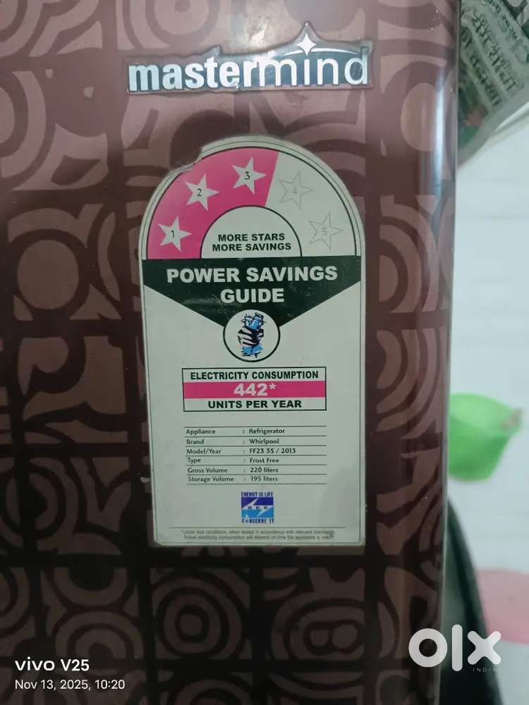 Whirlpool Fridge 220 liter