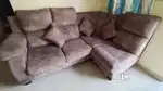 6 Seater L shape cornor sofa+ 5 pillows+ 1 Tea pai