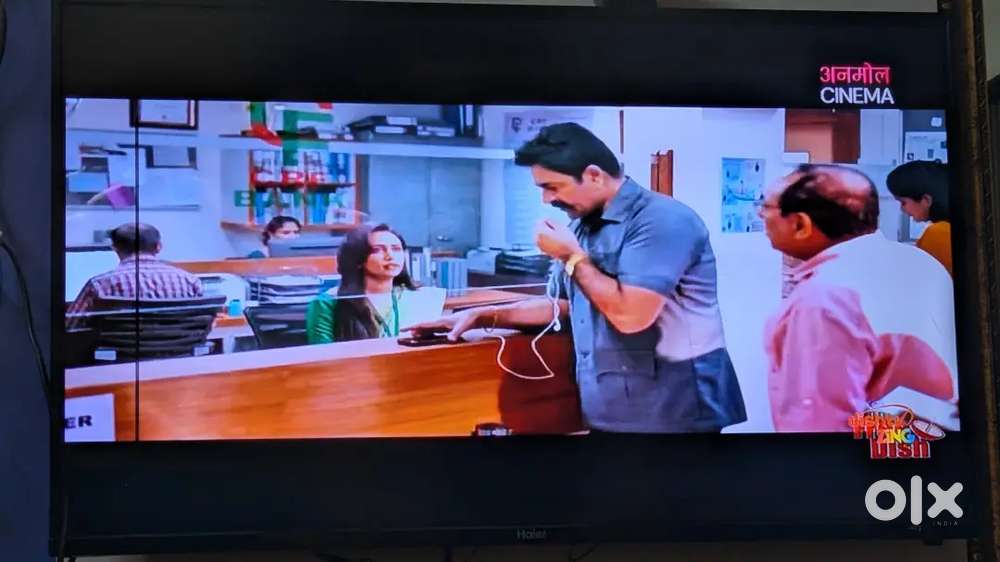 42 in Haier tv non smart full hd and heavy sound only 1 line on side