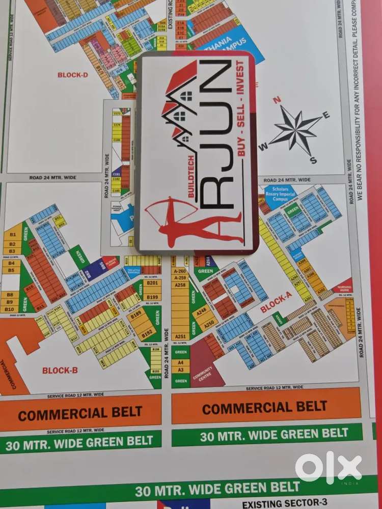 200 gaj west face plot for sale in Suncity Sector-34, Rohtak