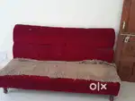 Two sofa wooden base one 4 seater and one 3 seater