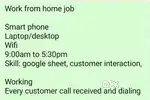 Work from home job