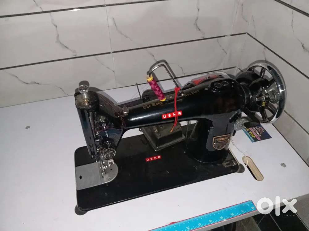 New sewing machine not use good condition stand with motor