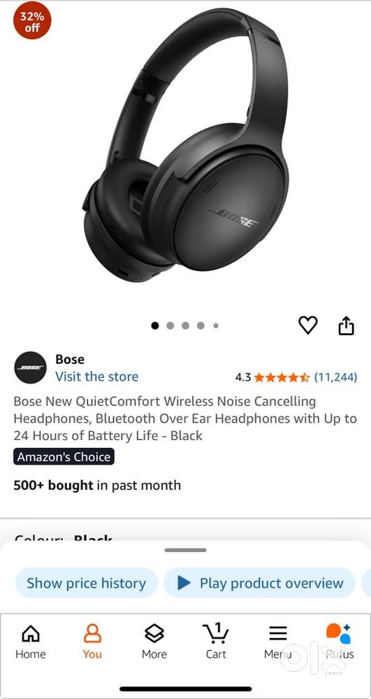 Unused Bose quiet headphone with original box