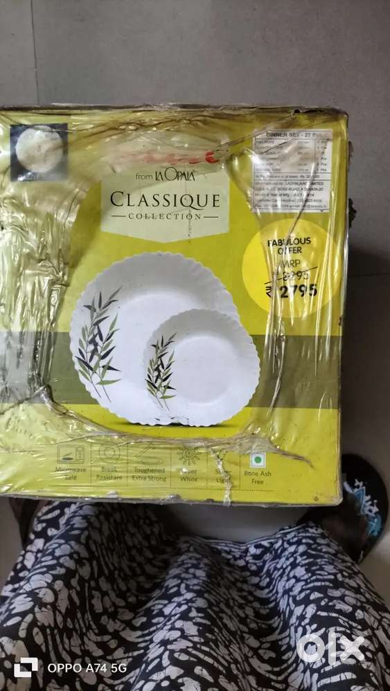 Brand new La opala 27 pieces dinner set unopened.
