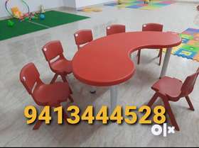 New moon table with chair kids furniture school furniture play school Furniture