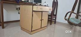 Double door Book shelf With Drawer