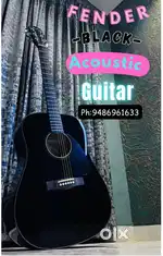 Fender-Black-Acoustic Guitar