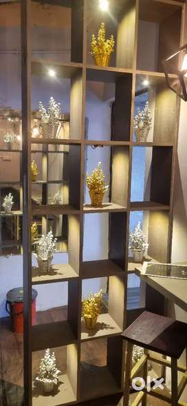 Wooden high class finishing showpiece with lighting