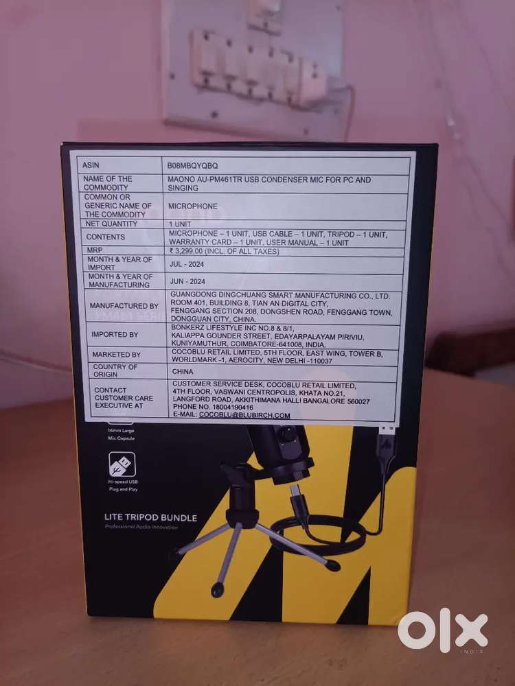 Portable usb microphone