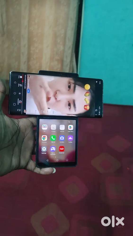 My lg wing mobile slide 12gb ram 256 memory pop up camera super batter
