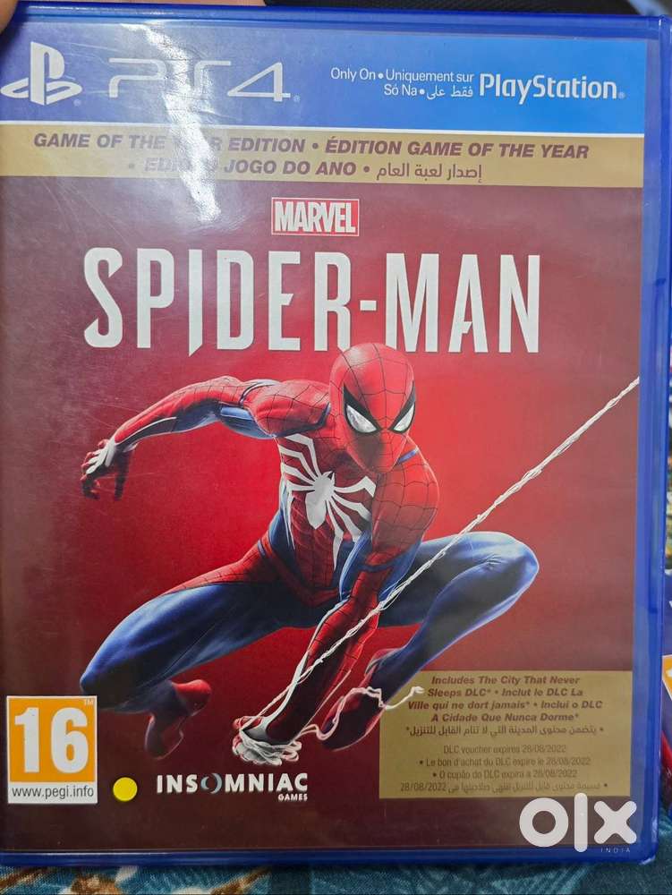 SpiderMan for PS4 game of year addition