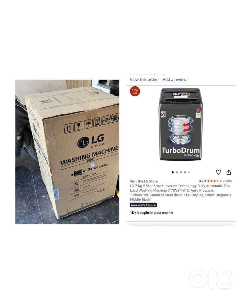 LG 7Kg seal pack didn't open the packing even MRP 27000