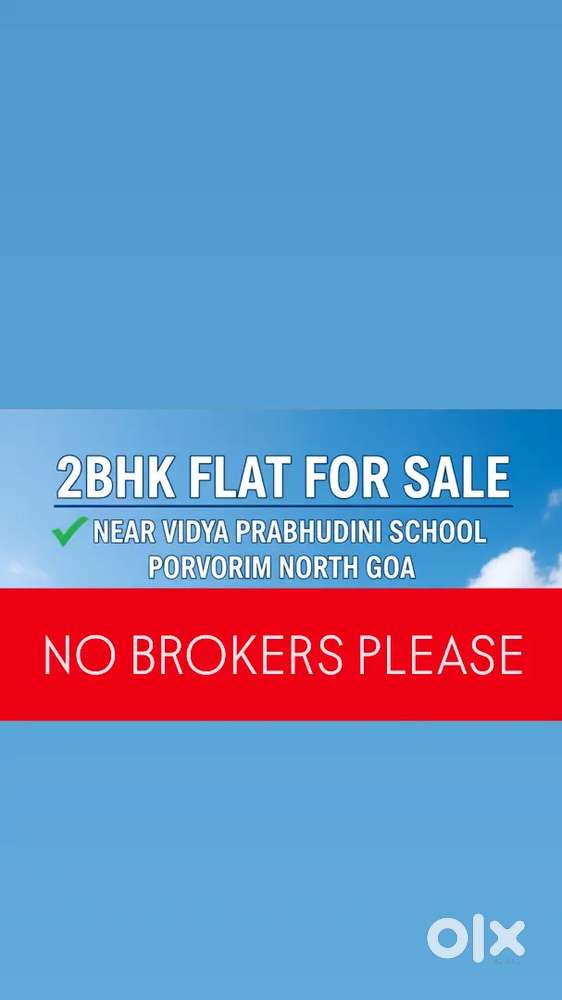 2BHK GROUND FLOOR FLAT FOR SALE NEAR VIDYA PRABHUDINI SCHOOL PORVORIM