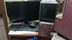 Computer keyboard and mouse set including CPU