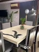 6 Seater Marble Dining Table