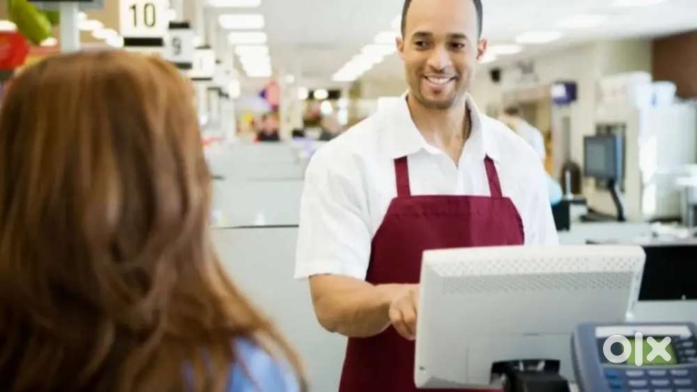 Wanted male counter/billing/packing staff for mall inside work