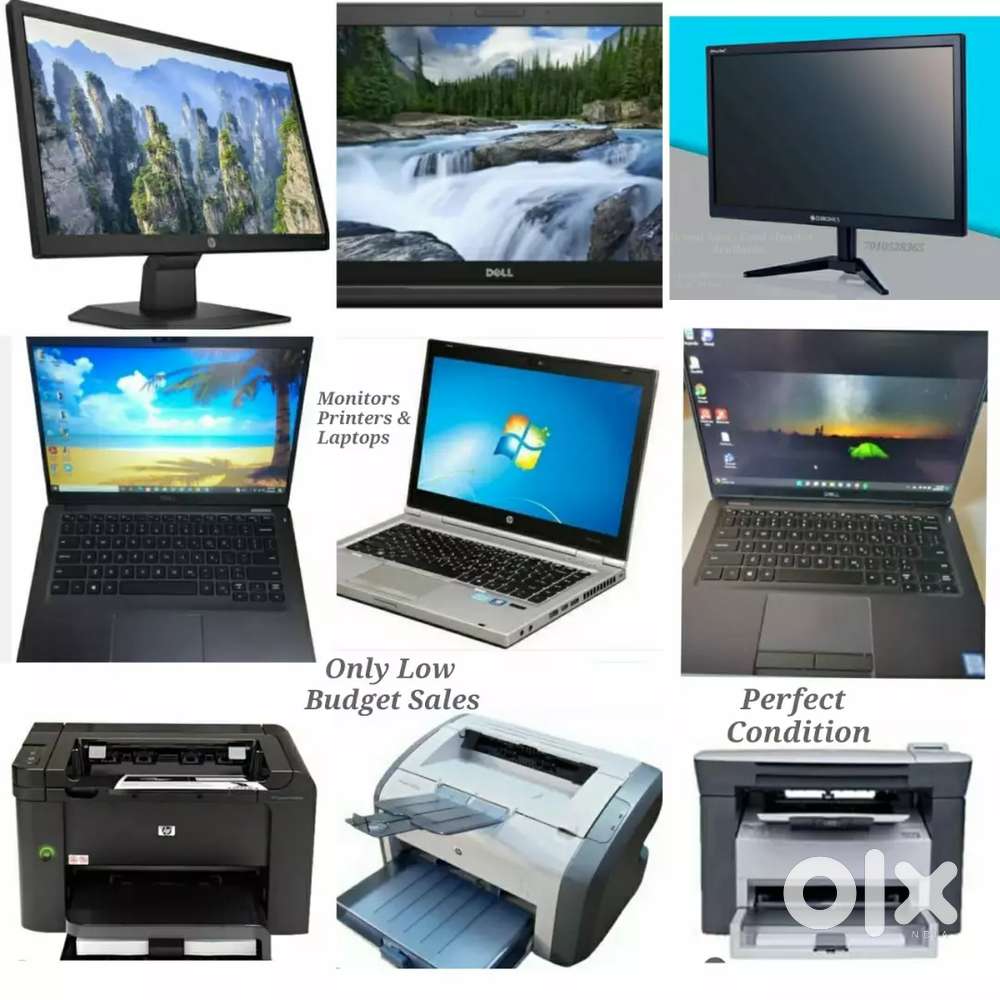 Laptop / Printers  and Monitorsl Low Budget Available