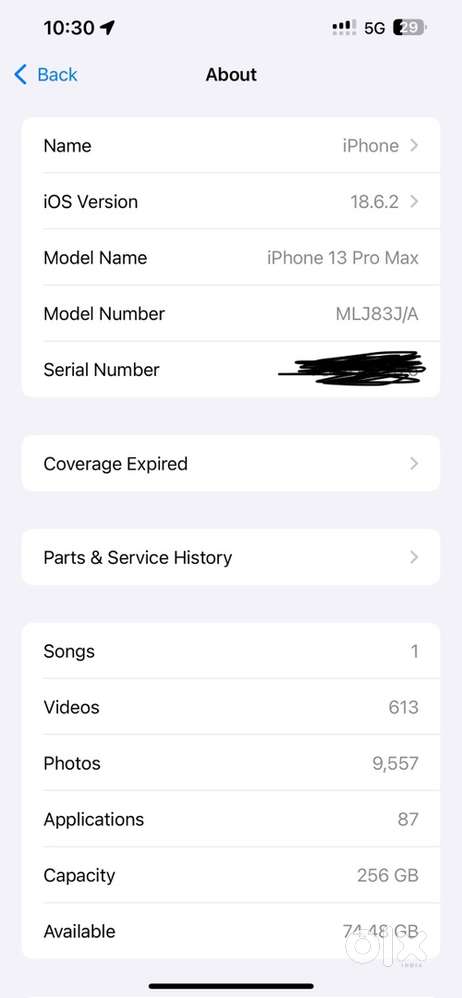 iPhone 13 Pro Max 256gb Silver