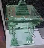 Glass Mandir, Size in inches; 13.5 लबाई, 12 चौड़ाई, 12 गहराई,