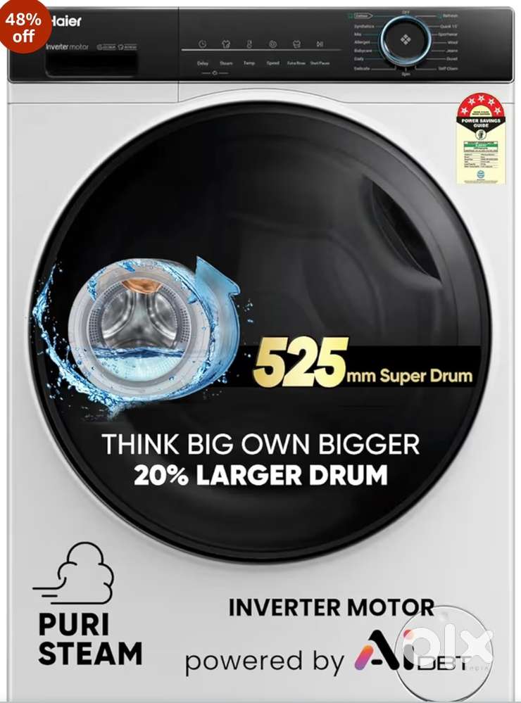 Haier 5star 8kg sealed pack washing Machine