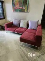 Living room sofa set with cushions