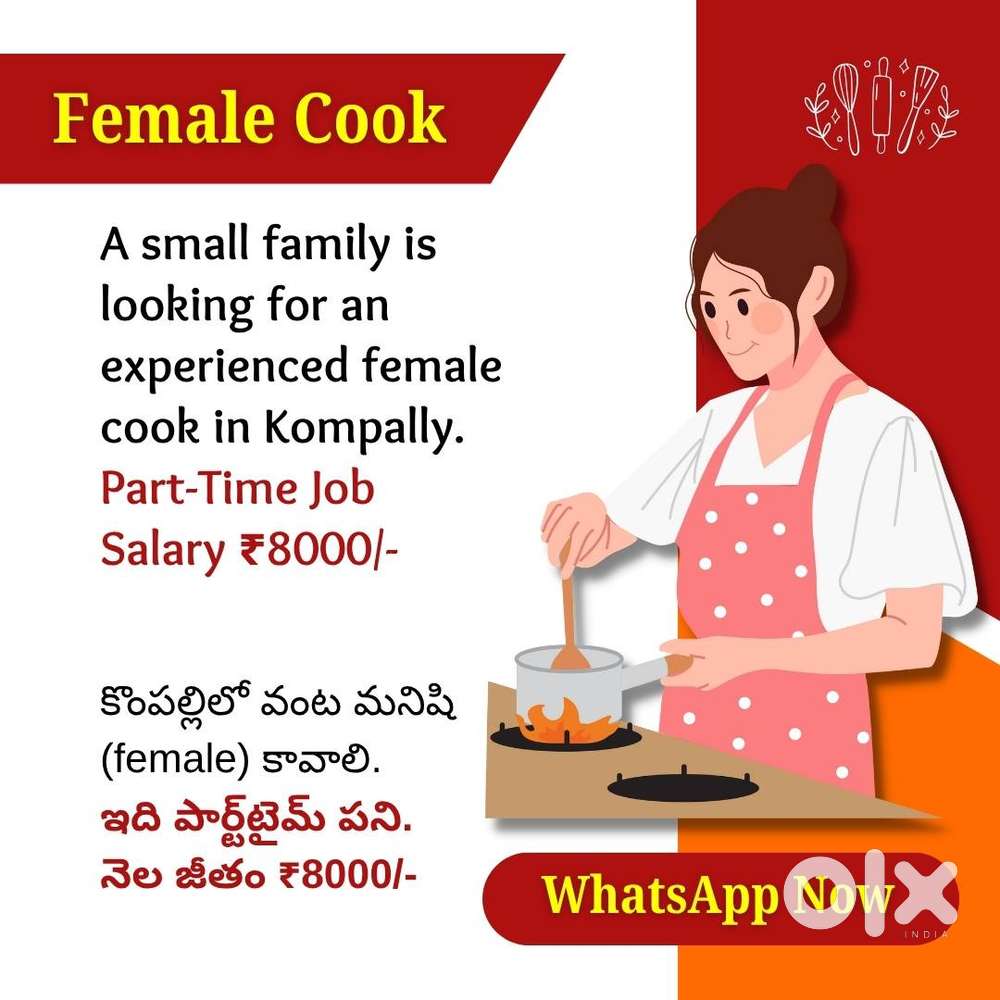Wanted Female Cook in Kompally