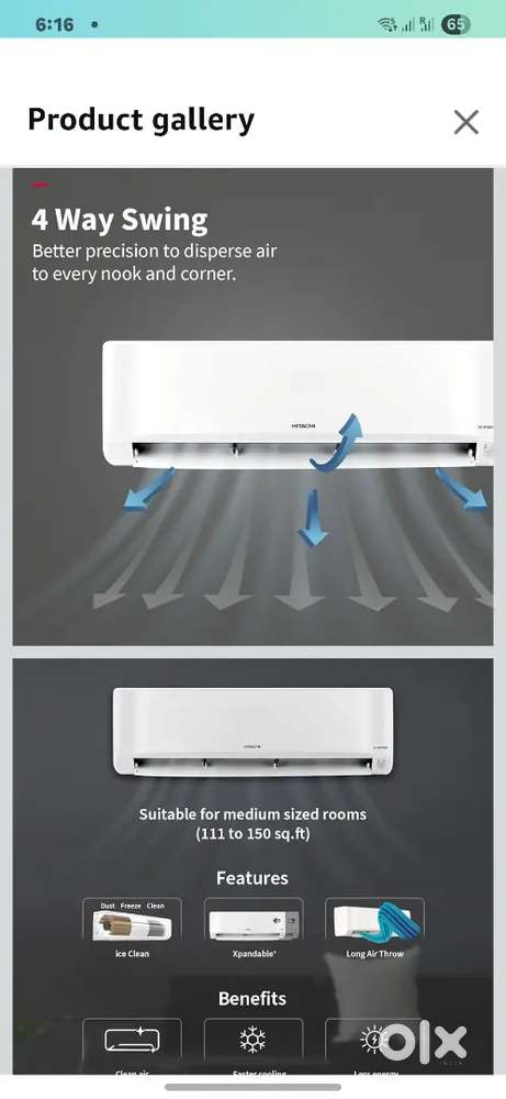 Hitachi 1.5 Ton  Brand New Unpacked