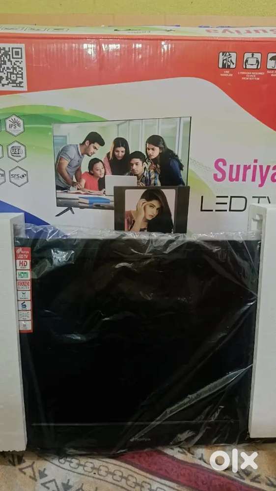 not used item , combo set of led TV, gas stove and glass set with jug