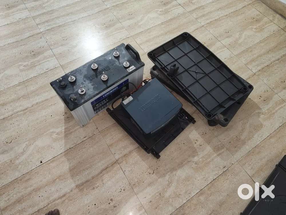 Luminous battery and inverter with trolley 6 month old