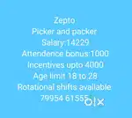 Wanted male (picker&loader)Kondapur