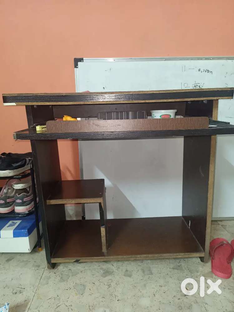 Small Computer Table with Cabinet & White Board