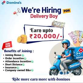 We are hiring delivery executive at Domino's.