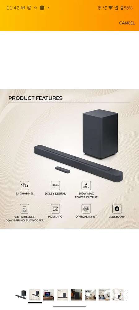 JBL MK2 2.1 Down firing Powerful Soundbar