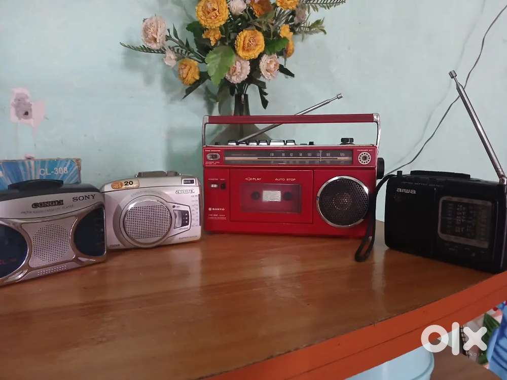 Antique Radios And Walkman Music Instruments