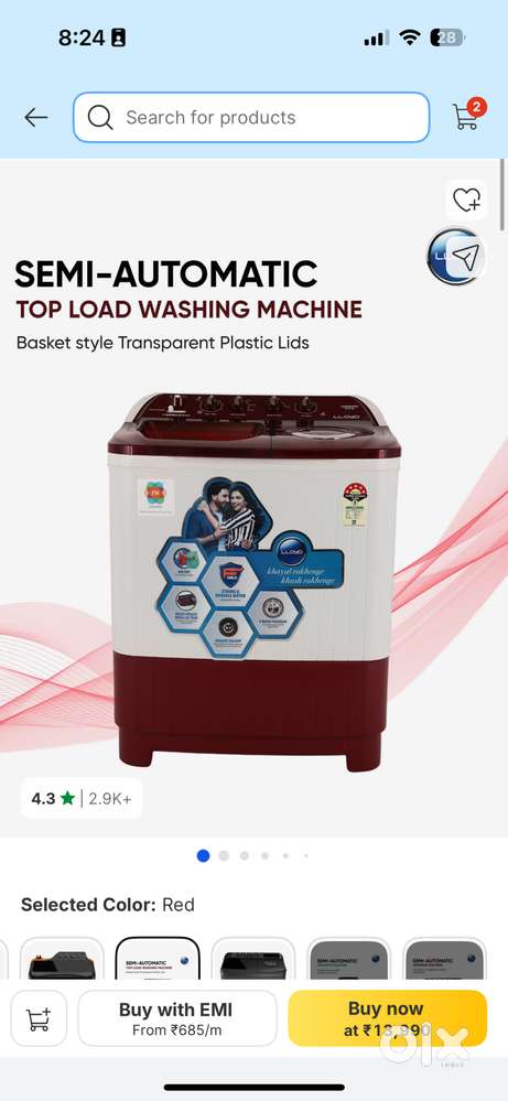 Lloyd semi automatic8.5kg